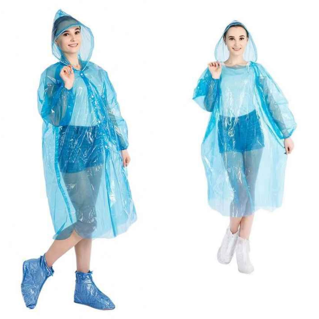 Pack 3 Ponchos Impermeables Gorro Lluvia