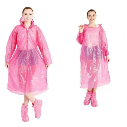 Pack 3 Ponchos Impermeables Gorro Lluvia