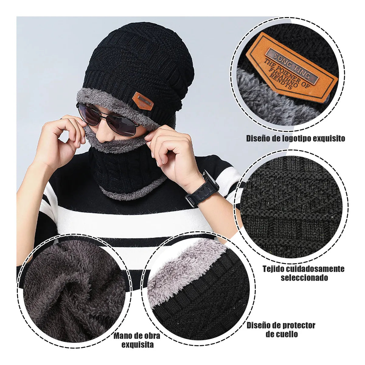 🥶Gorro Invierno Lanacuello Abrazador❄️