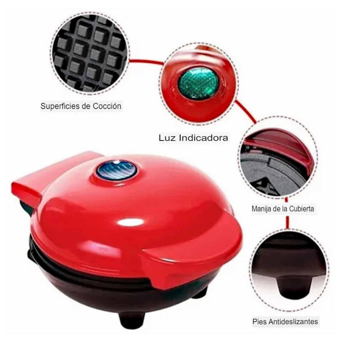 Mini Wafflera Corazón