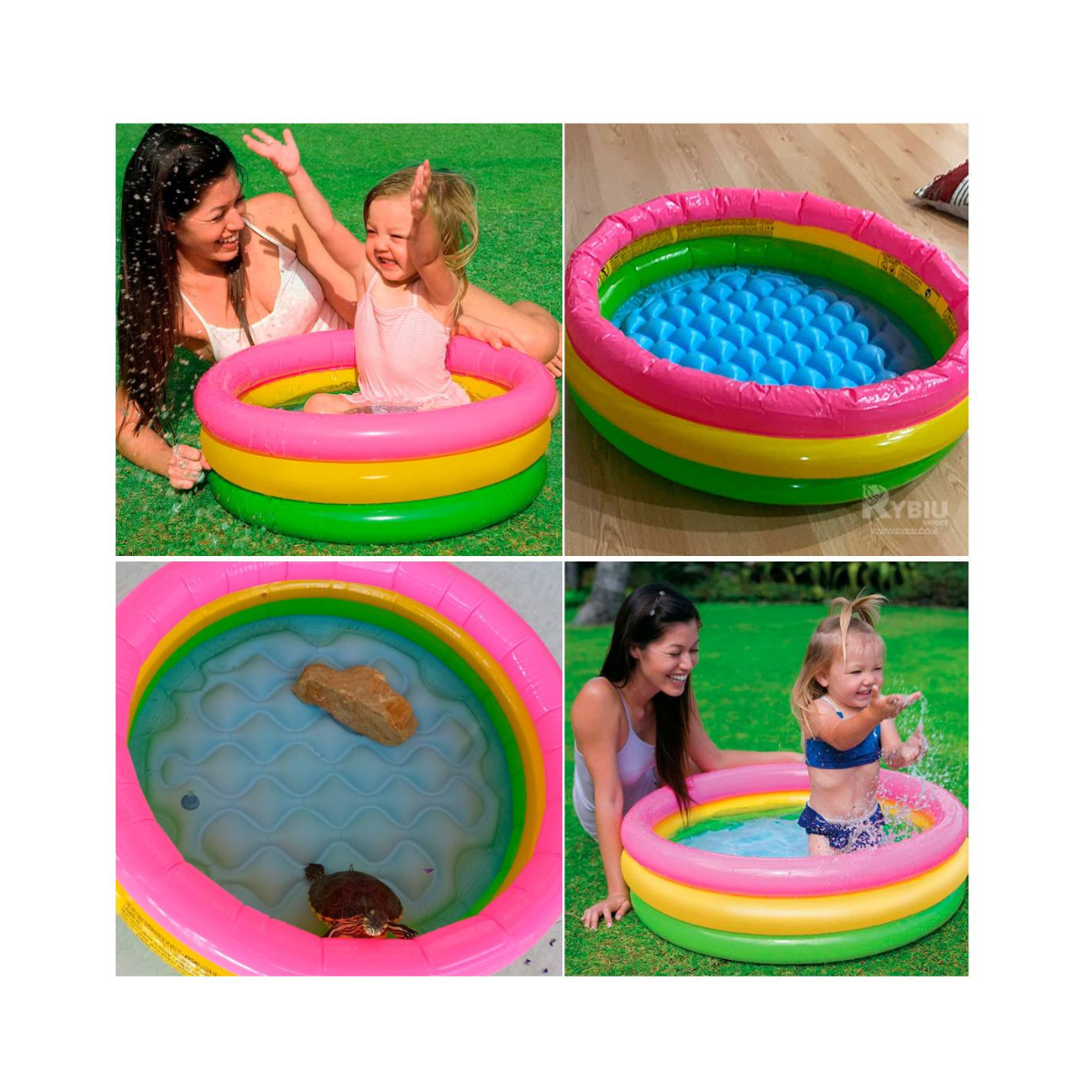 PISCINA INFLABLE ARCOÍRIS KIDS 90 cm