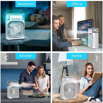 MINI VENTILADOR HUMIDIFICADOR 3 EN 1