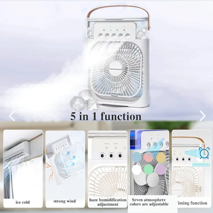 MINI VENTILADOR HUMIDIFICADOR 3 EN 1