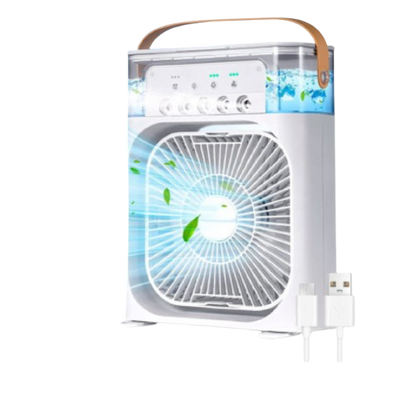 MINI VENTILADOR HUMIDIFICADOR 3 EN 1